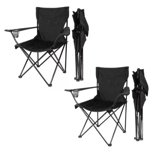 Silla Plegable Con Portavasos Camping x2