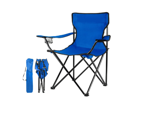 Silla Camping Plegable con Porta Vasos