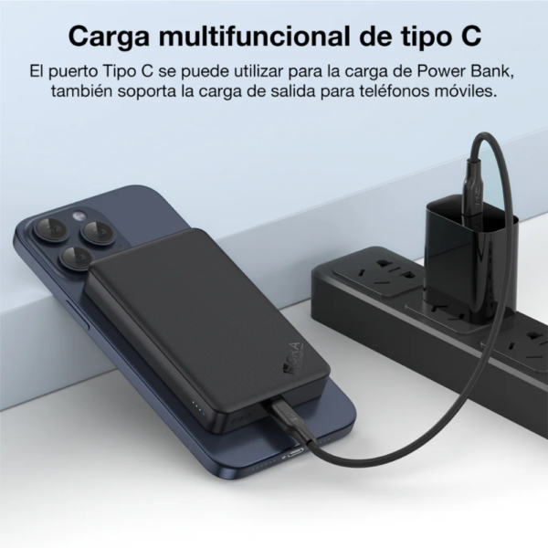 Power Bank Magnético 5000mAh GAR276 – Carga Rápida e Inalámbrica